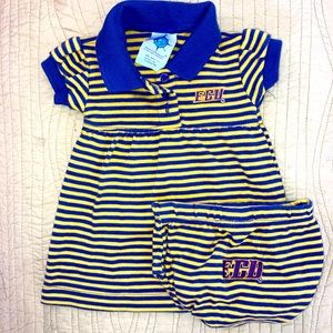 {ECU} East Carolina University Pirates Dress 0-3 mo.
